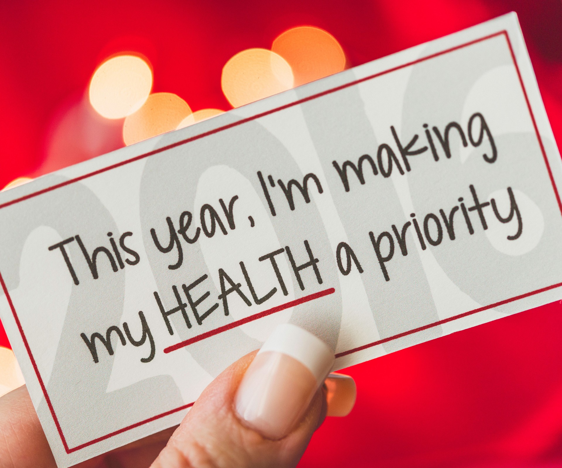 This is my year for making my health a priority